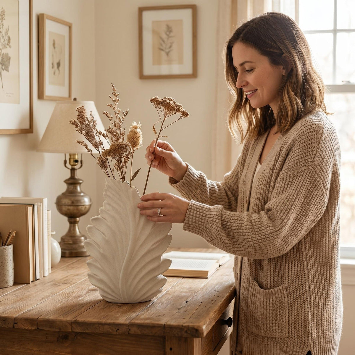 Styling with Negative Space: The Leaf Ceramic Vase