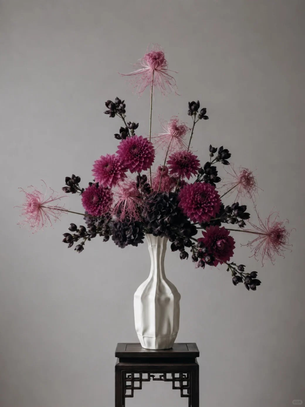 How to Style a Floral Ceramic Vase with Fresh and Dried Flowers