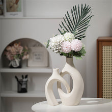 Modern White Ceramic Nesting Vase Set
