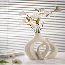Modern White Ceramic Nesting Vase Set