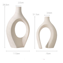 Modern White Ceramic Nesting Vase Set