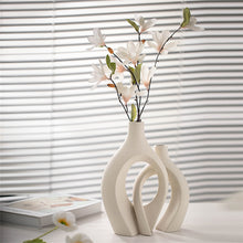 Modern White Ceramic Nesting Vase Set