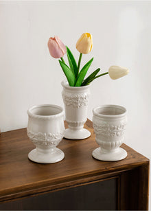 Cadrune Relic White Ceramic Vase