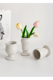 Cadrune Relic White Ceramic Vase