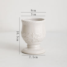Cadrune Relic White Ceramic Vase
