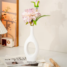 Cadrune White Ring Ceramic Vase