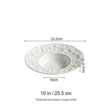 White Rock Texture Ceramic Coupe Bowl