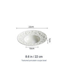 White Rock Texture Ceramic Coupe Bowl