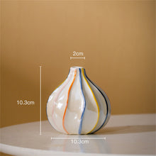 Modern Striped Ceramic Vase