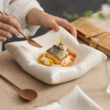 Porcelain Pillow Square Dish