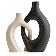 Modern White Ceramic Nesting Vase Set