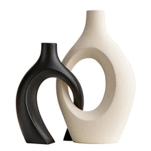 Modern White Ceramic Nesting Vase Set
