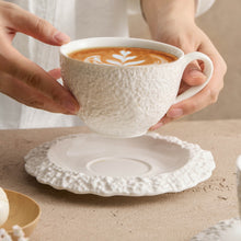 Stone Ripple Coffee Cup & Saucer Set