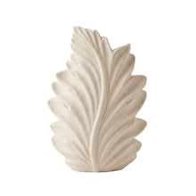 Cadrune White Leaf Ceramic Vase