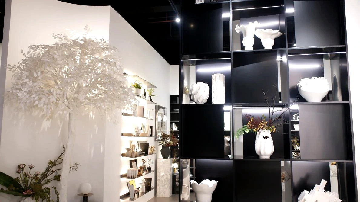 Cadrune vases styled in a modern interior